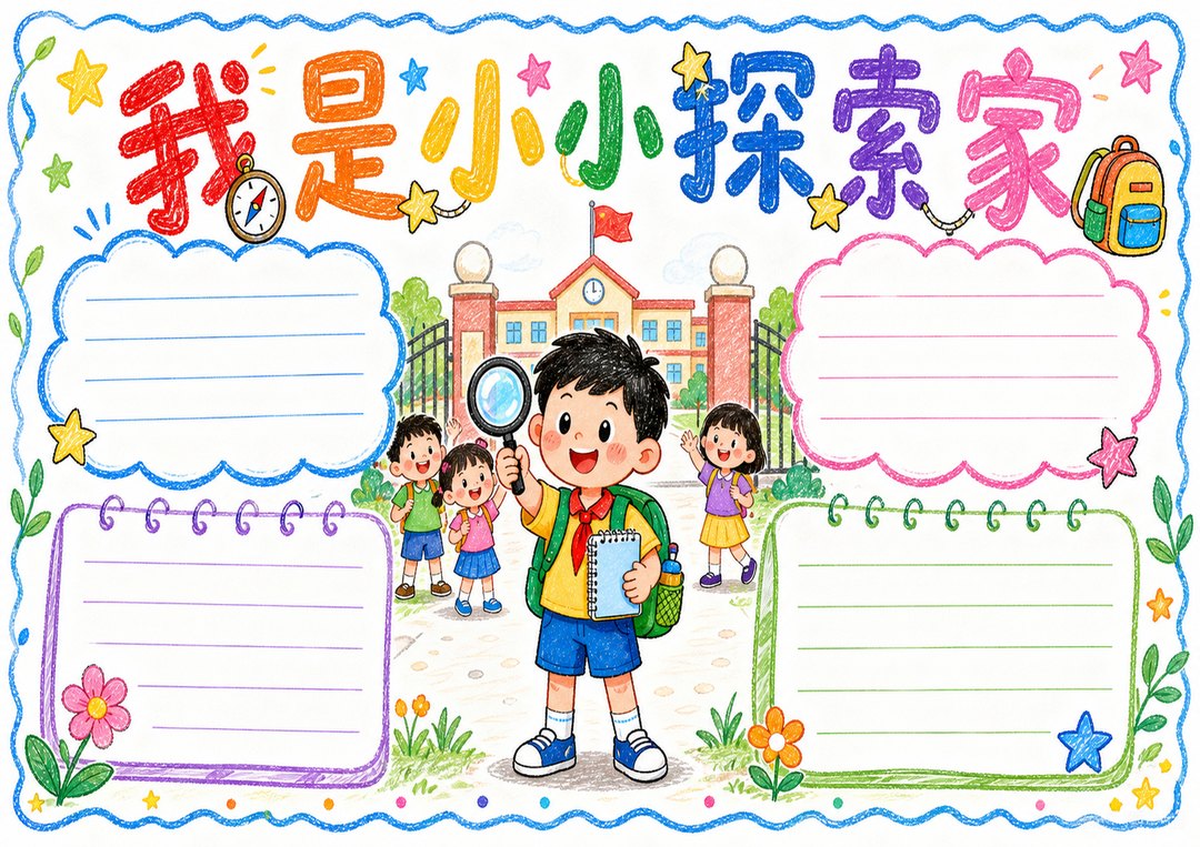 新学期自我介绍|高年级手抄报彩色版预览