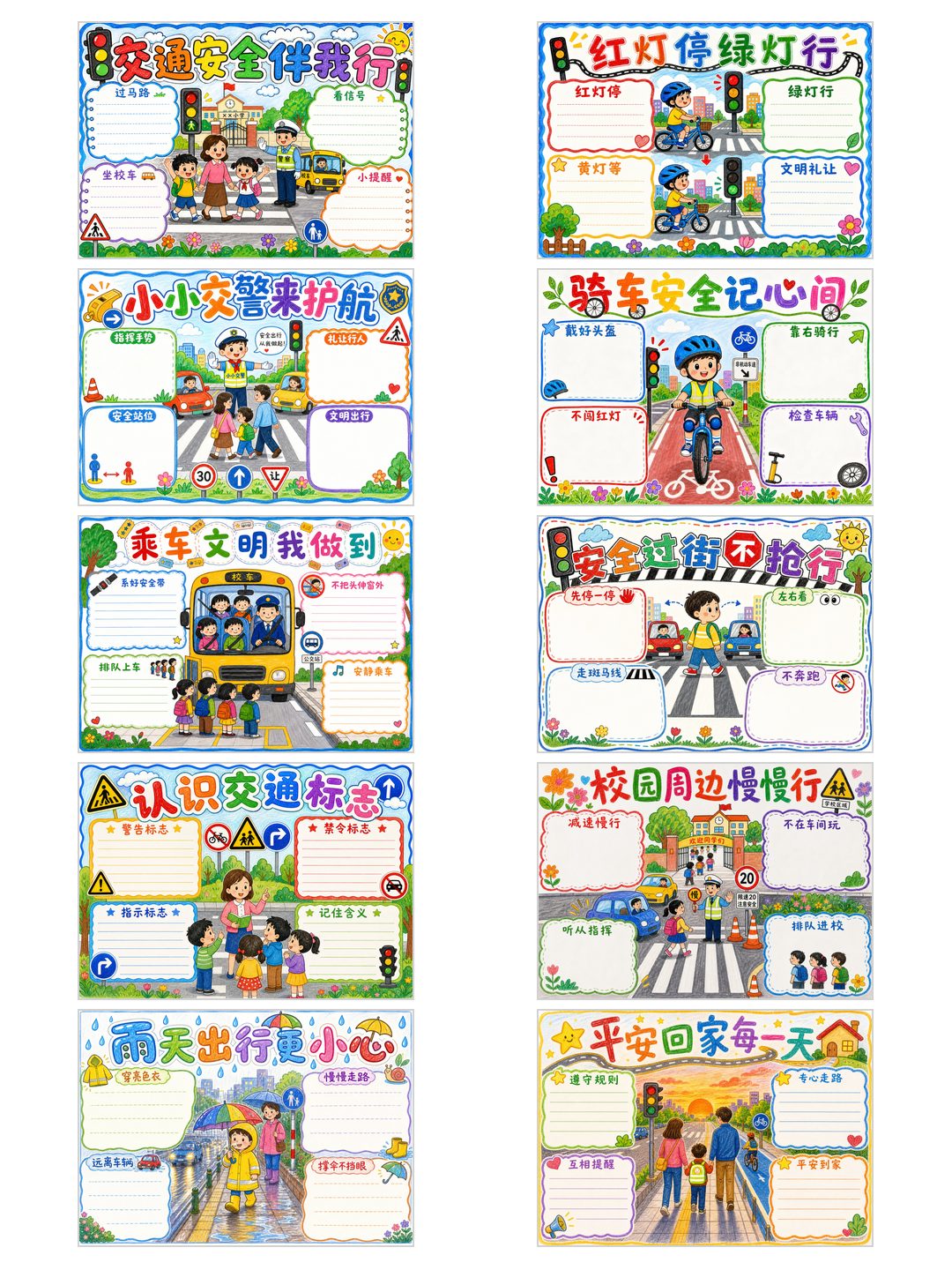 交通安全彩色版预览