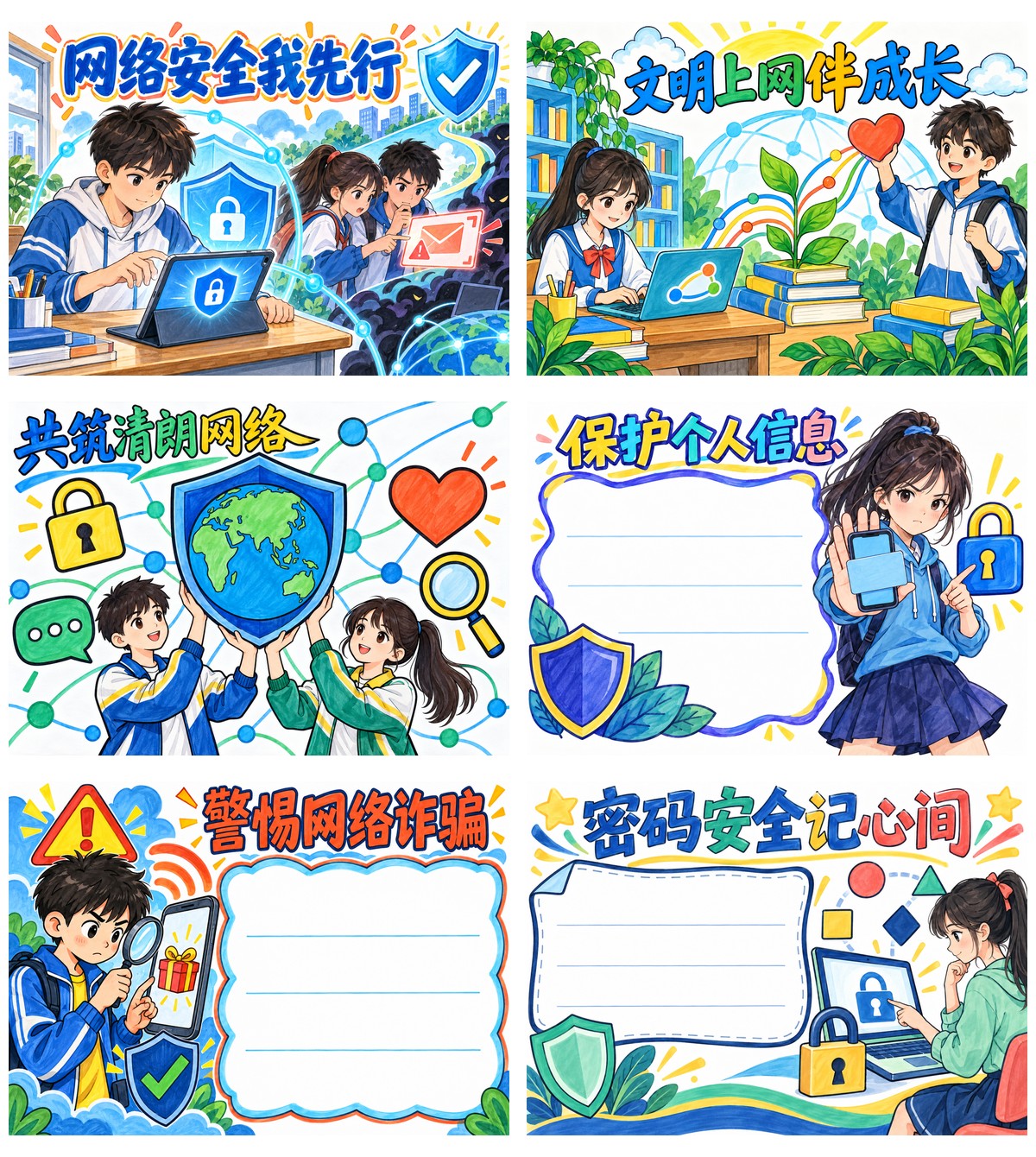 网络安全手抄报｜8张作品预览